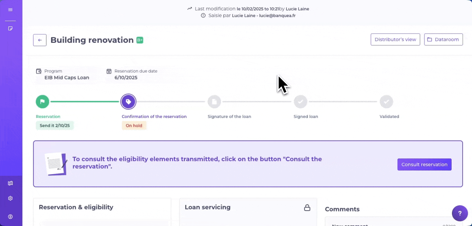 [DE] Vue Gestionnaire - gestion dune réservation (EN)
