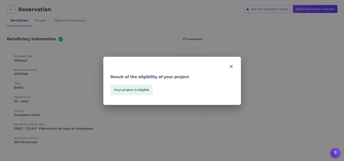 [DE] vue distributeur - écran validation déligibilité (EN)