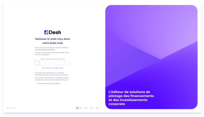 FR - Le Desk - Double authentification